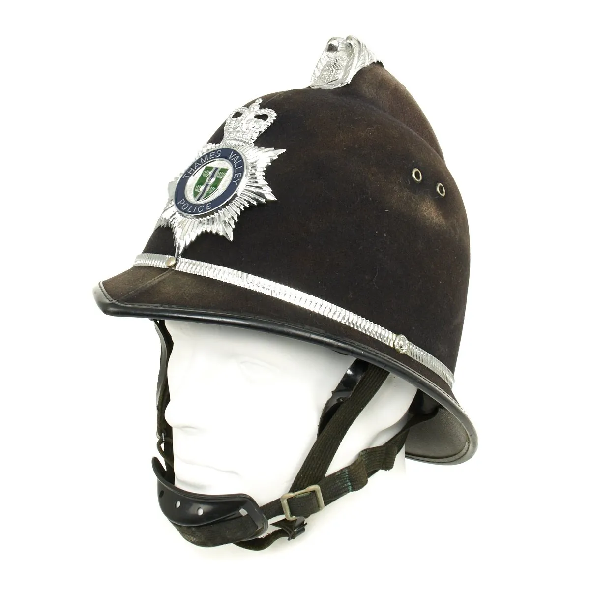 Original British Comb Top Bobby Helmet from the Thames Valley Police (Oxford) c.1990