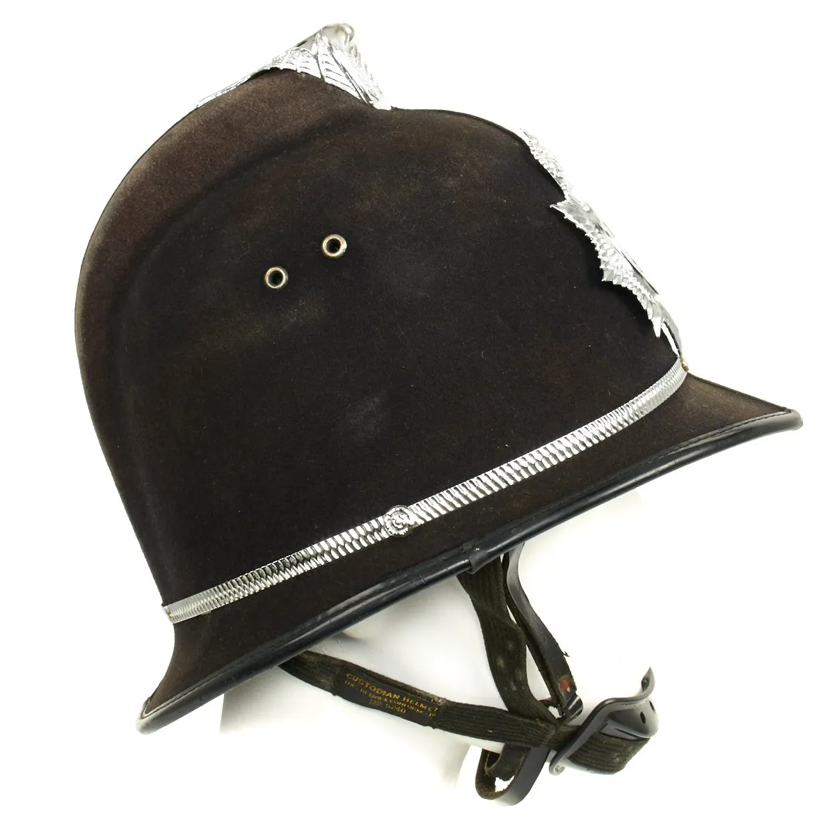 Original British Comb Top Bobby Helmet from the Thames Valley Police (Oxford) c.1990