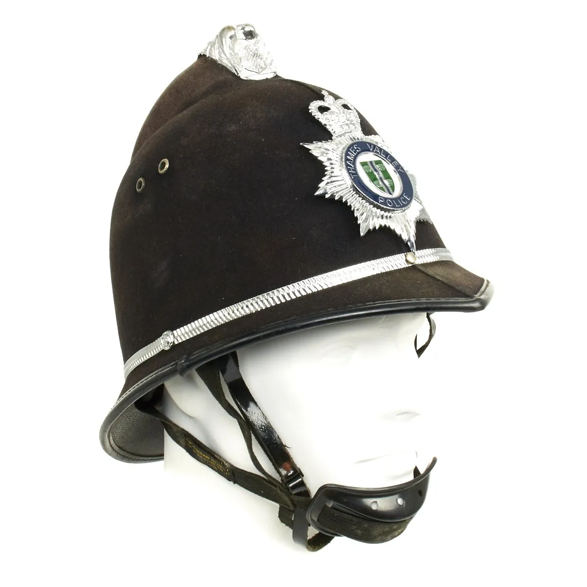 Original British Comb Top Bobby Helmet from the Thames Valley Police (Oxford) c.1990