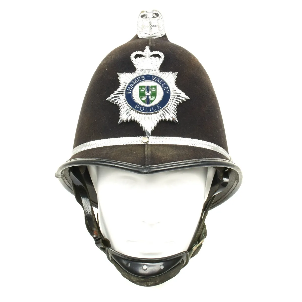 Original British Comb Top Bobby Helmet from the Thames Valley Police (Oxford) c.1990