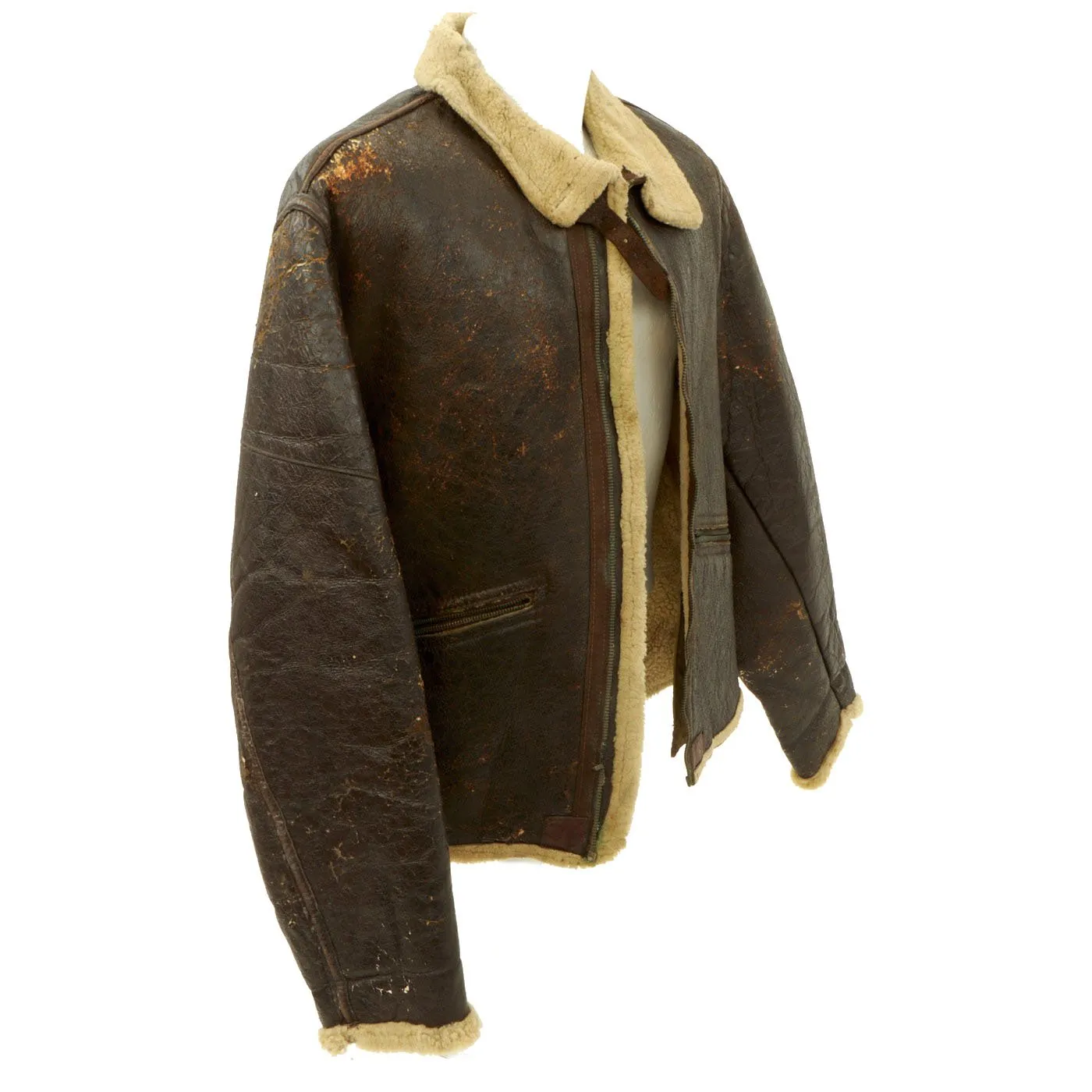 Original U.S. WWII USAAF Type D-1 Shearling Jacket with Type A3 Winter Flying Trousers