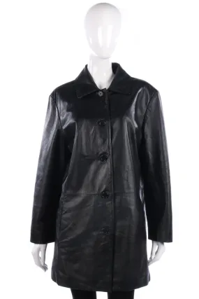 Outbrook women's black leather coat size 14/16