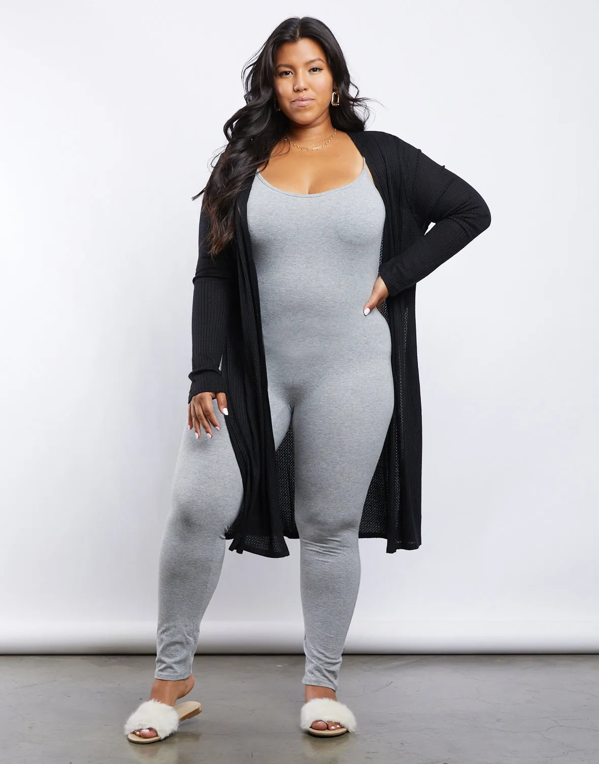 Plus Size Simple Tank Jumpsuit