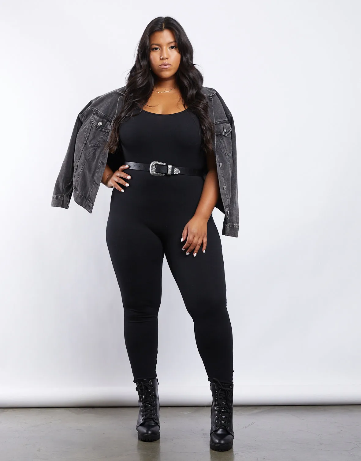 Plus Size Simple Tank Jumpsuit