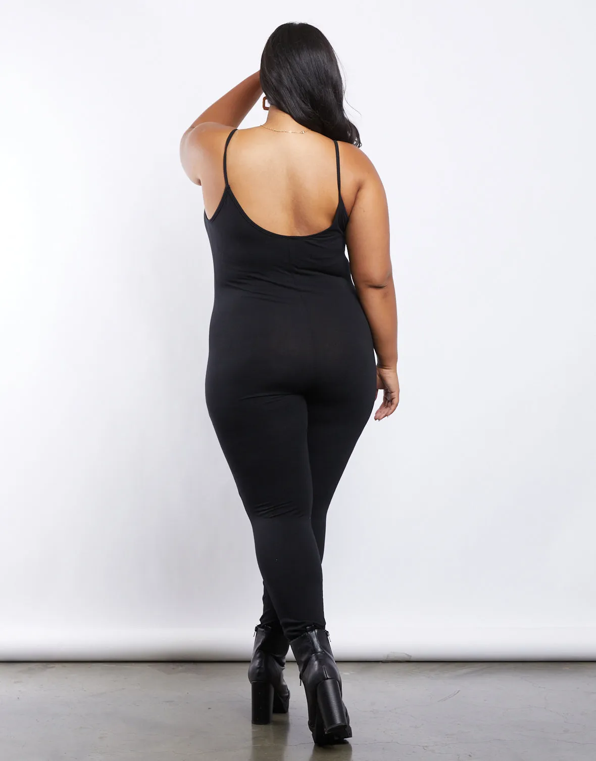 Plus Size Simple Tank Jumpsuit