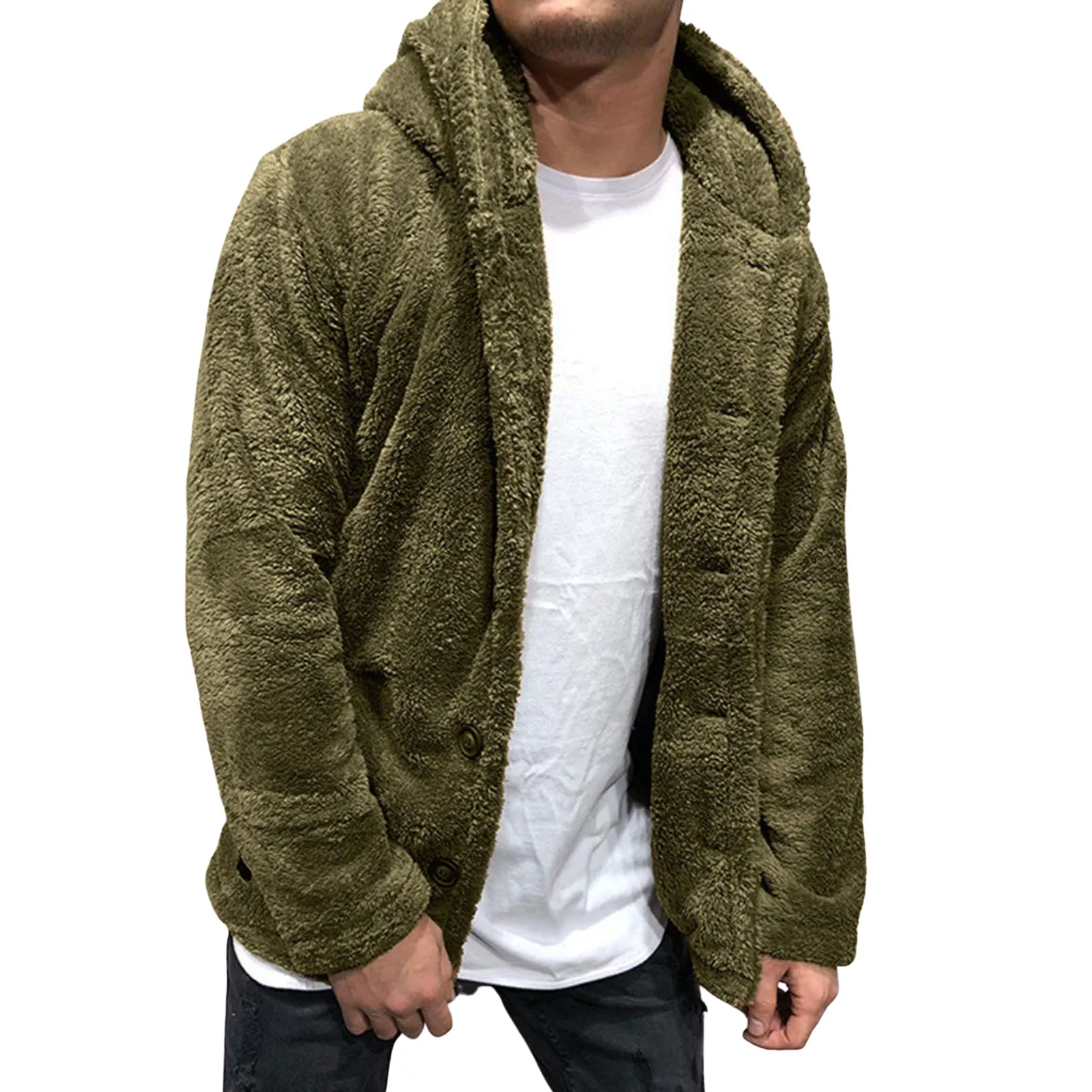 Pologize™ Warm Fleece Hooded Button Jacket