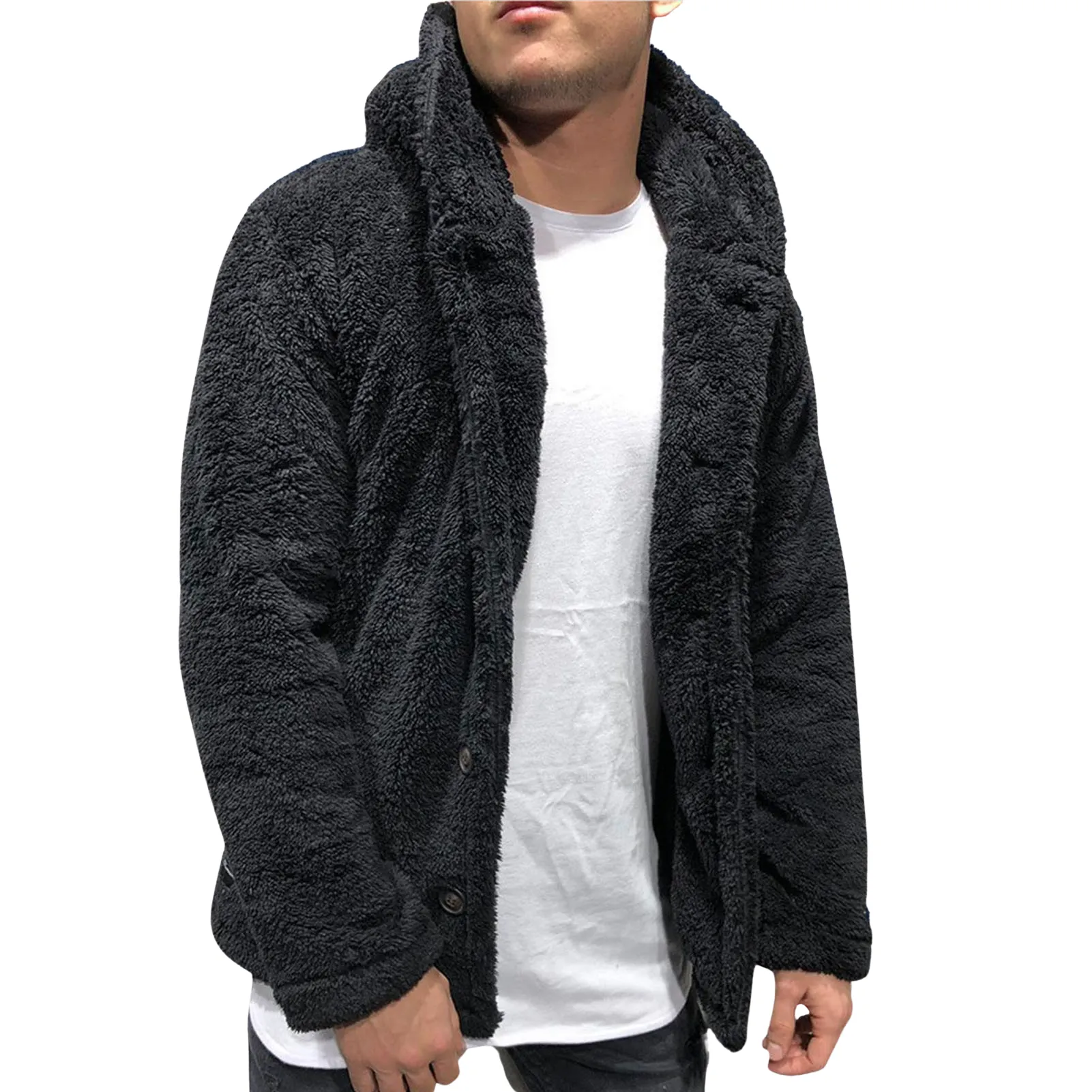 Pologize™ Warm Fleece Hooded Button Jacket