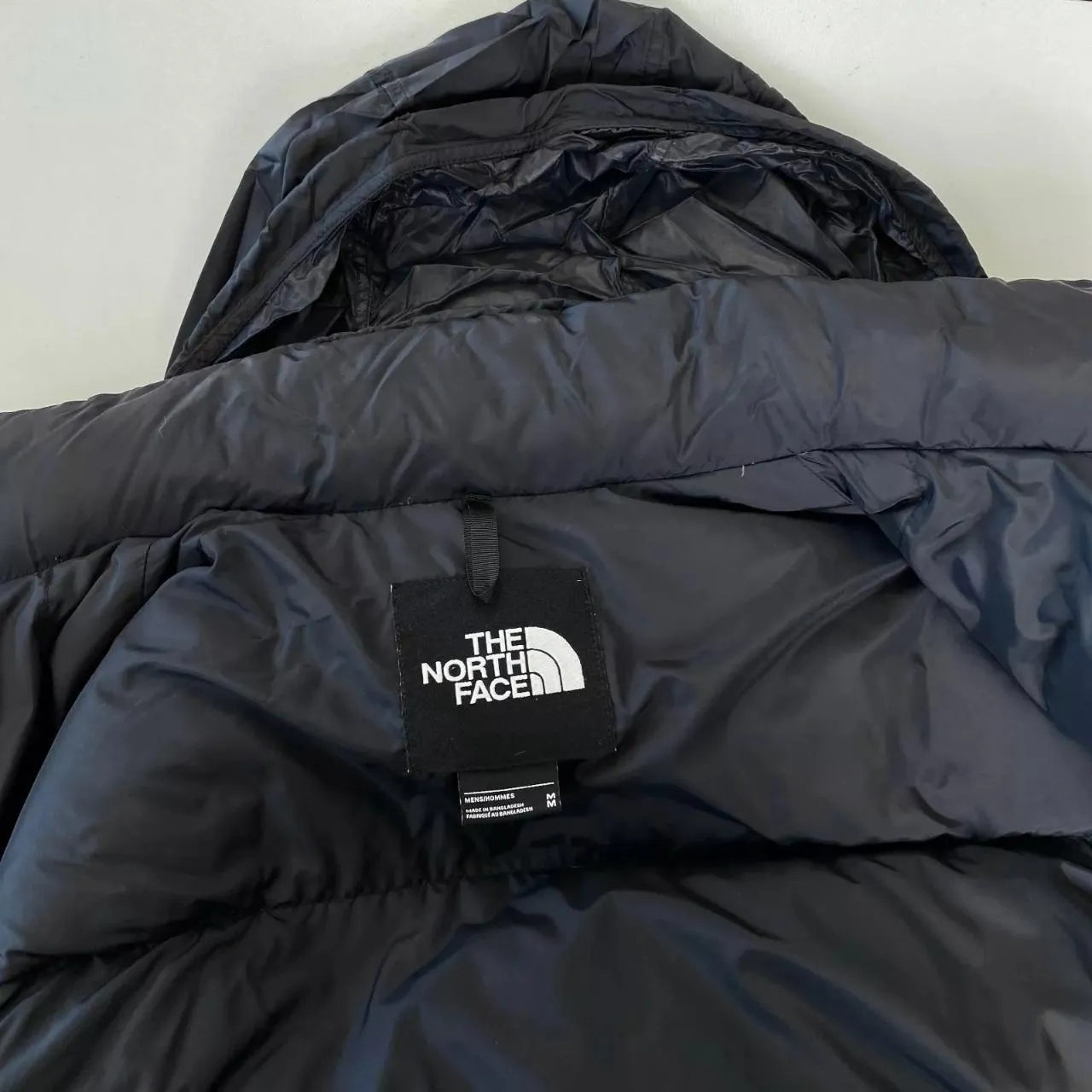 Preowned The North Face Mens Down Puffer Jacket 700 Size M Yellow Black Genuine TNF