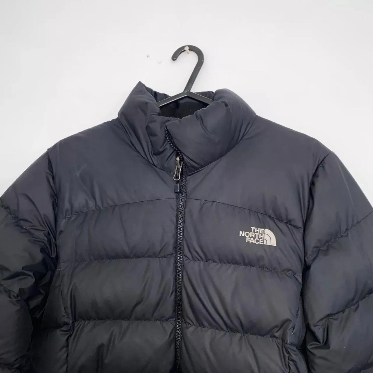 Preowned The North Face Womens 700 Down Nuptse Puffer Jacket Size M Black TNF Winter.