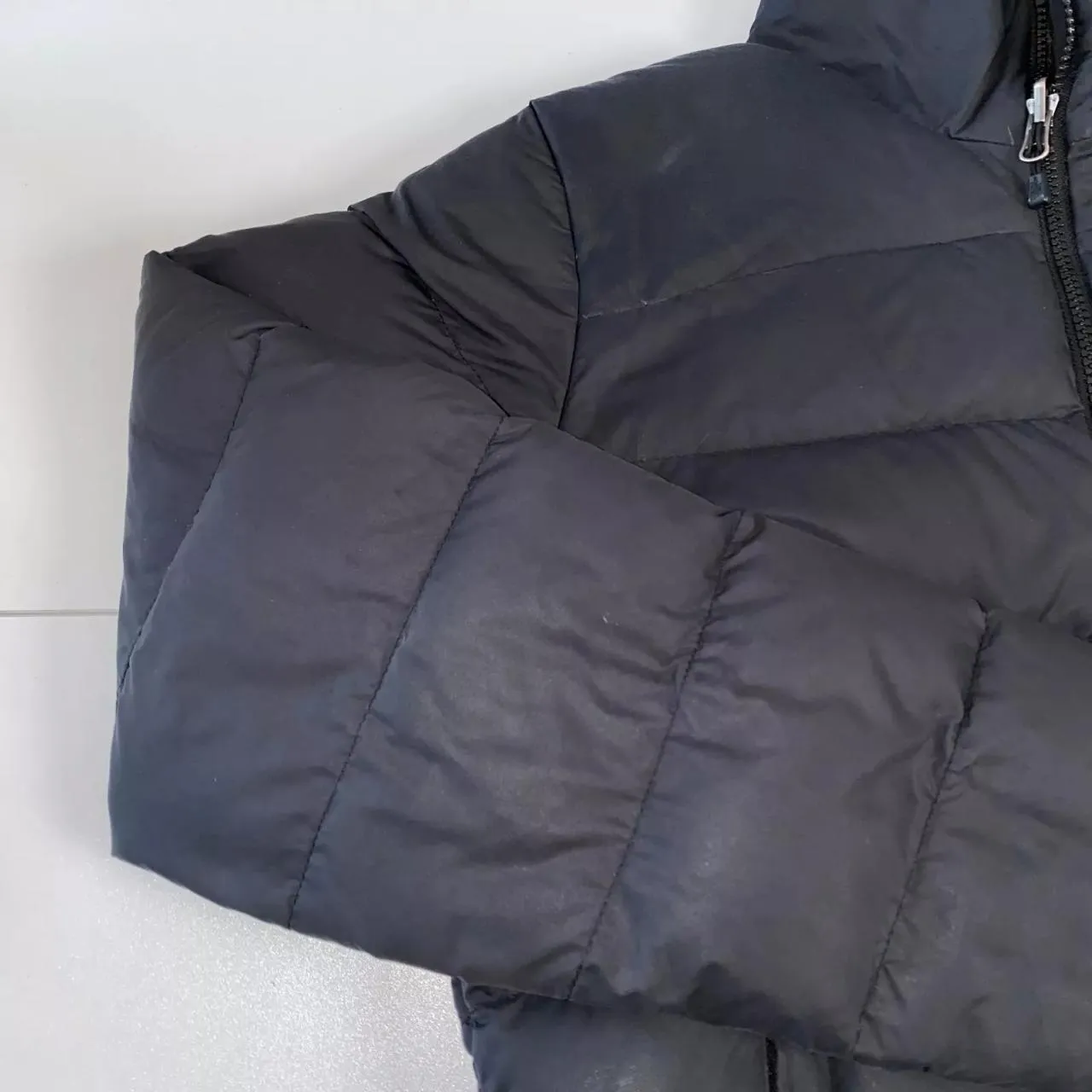 Preowned The North Face Womens 700 Down Nuptse Puffer Jacket Size M Black TNF Winter.