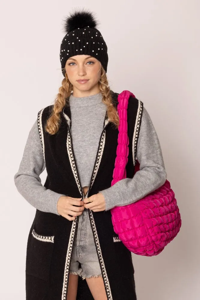 QBS320125 Cora Quilted Puffer Tote