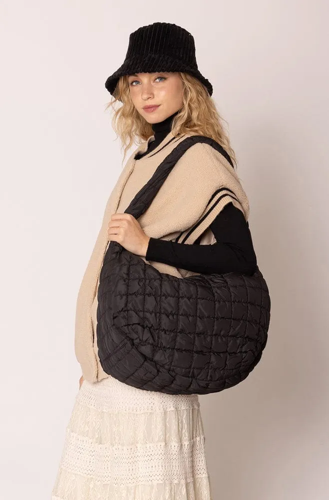 QBS320125 Cora Quilted Puffer Tote