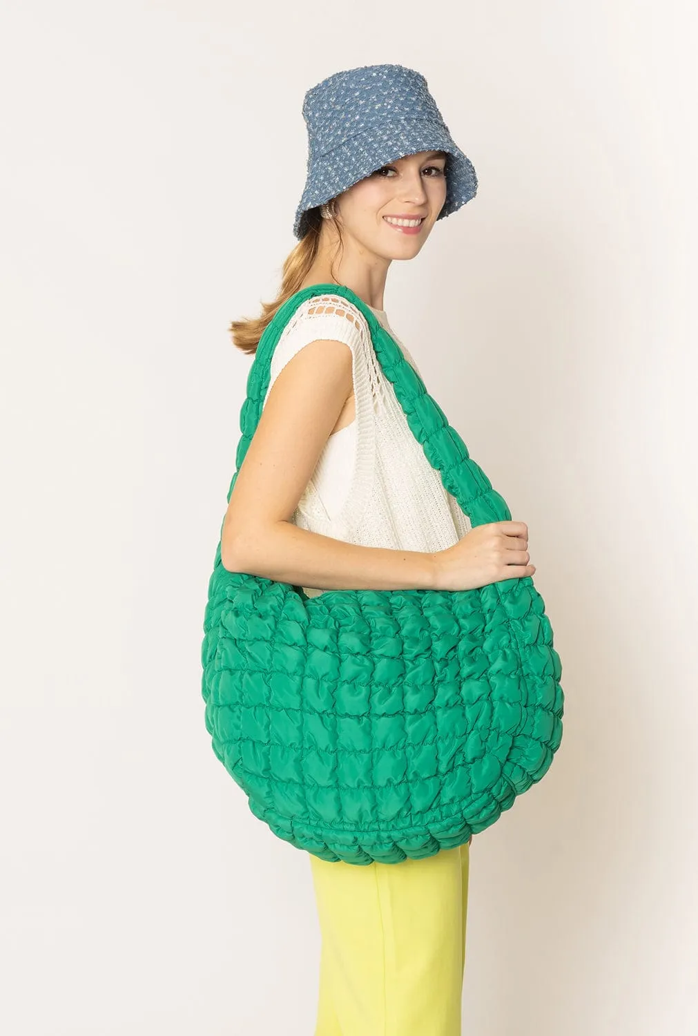 QBS320125 Cora Quilted Puffer Tote