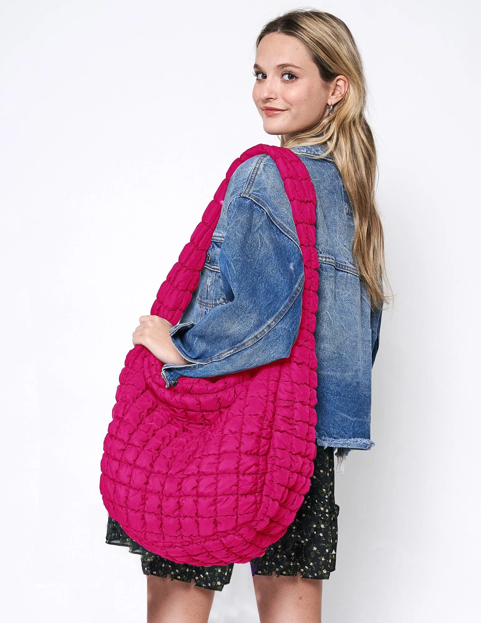 QBS320125 Cora Quilted Puffer Tote