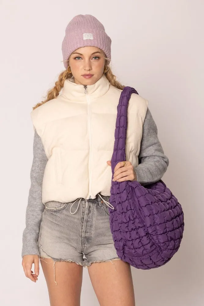 QBS320125 Cora Quilted Puffer Tote