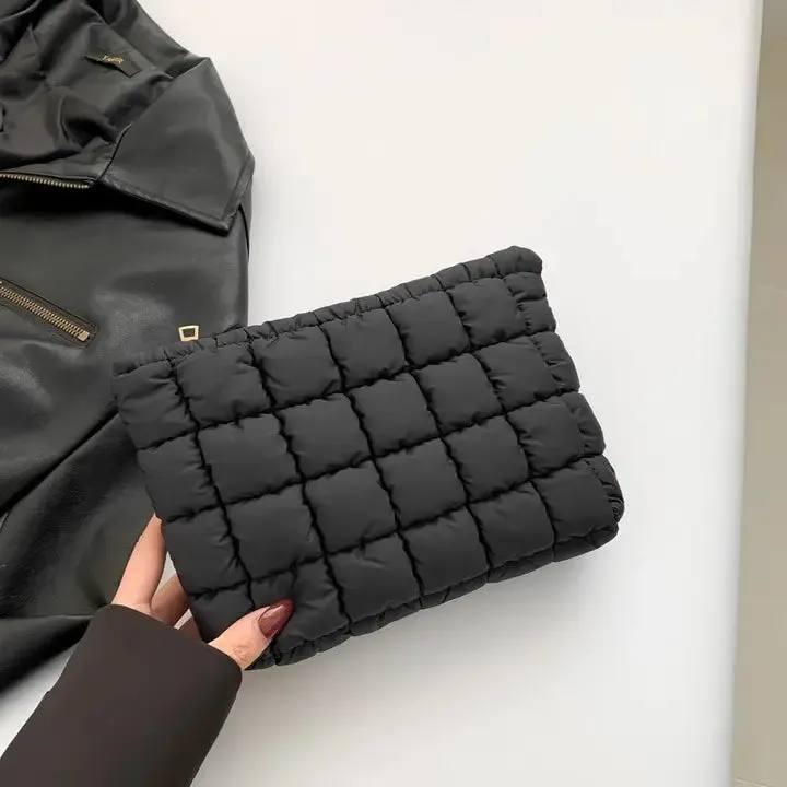 Quilted Puffer Makeup Bag