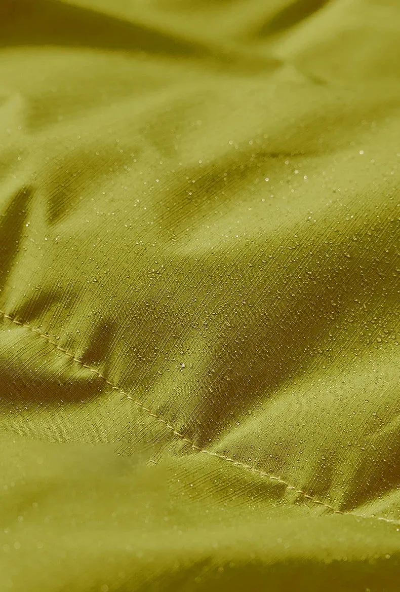 "Improving" Reversible Polar Fleece Padded Jacket in Yellow/Green Color