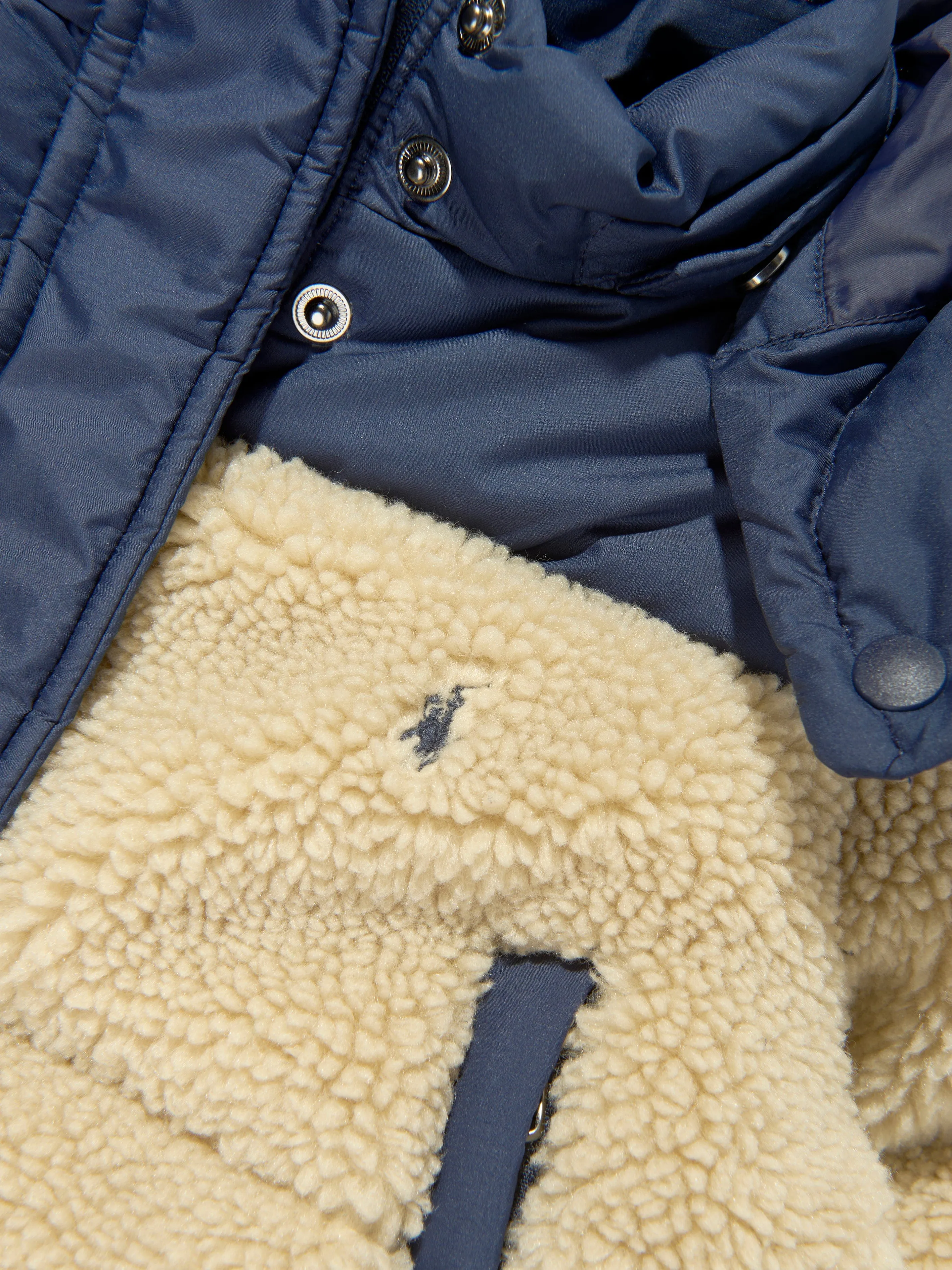 Ralph Lauren Girls Polo Puffer Jacket in Beige