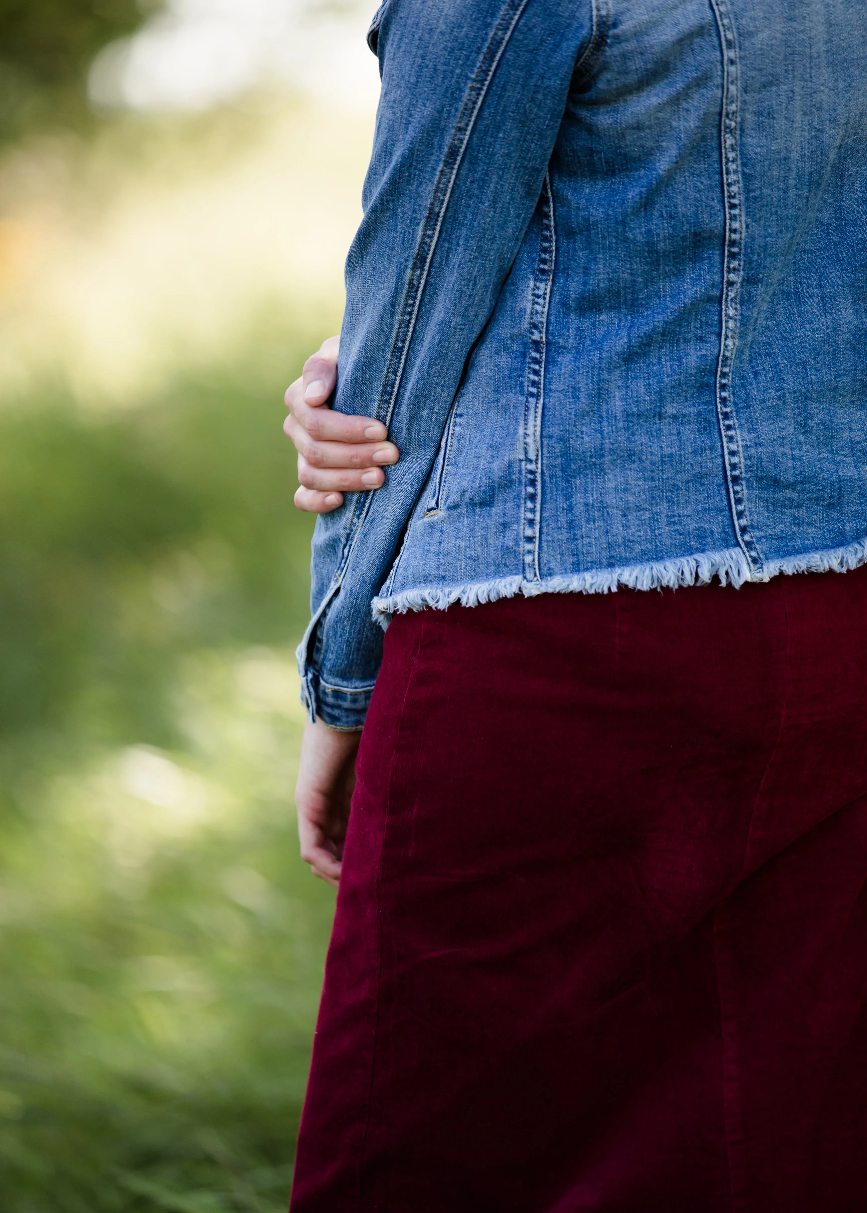 Raw Hem Denim Jean Jacket