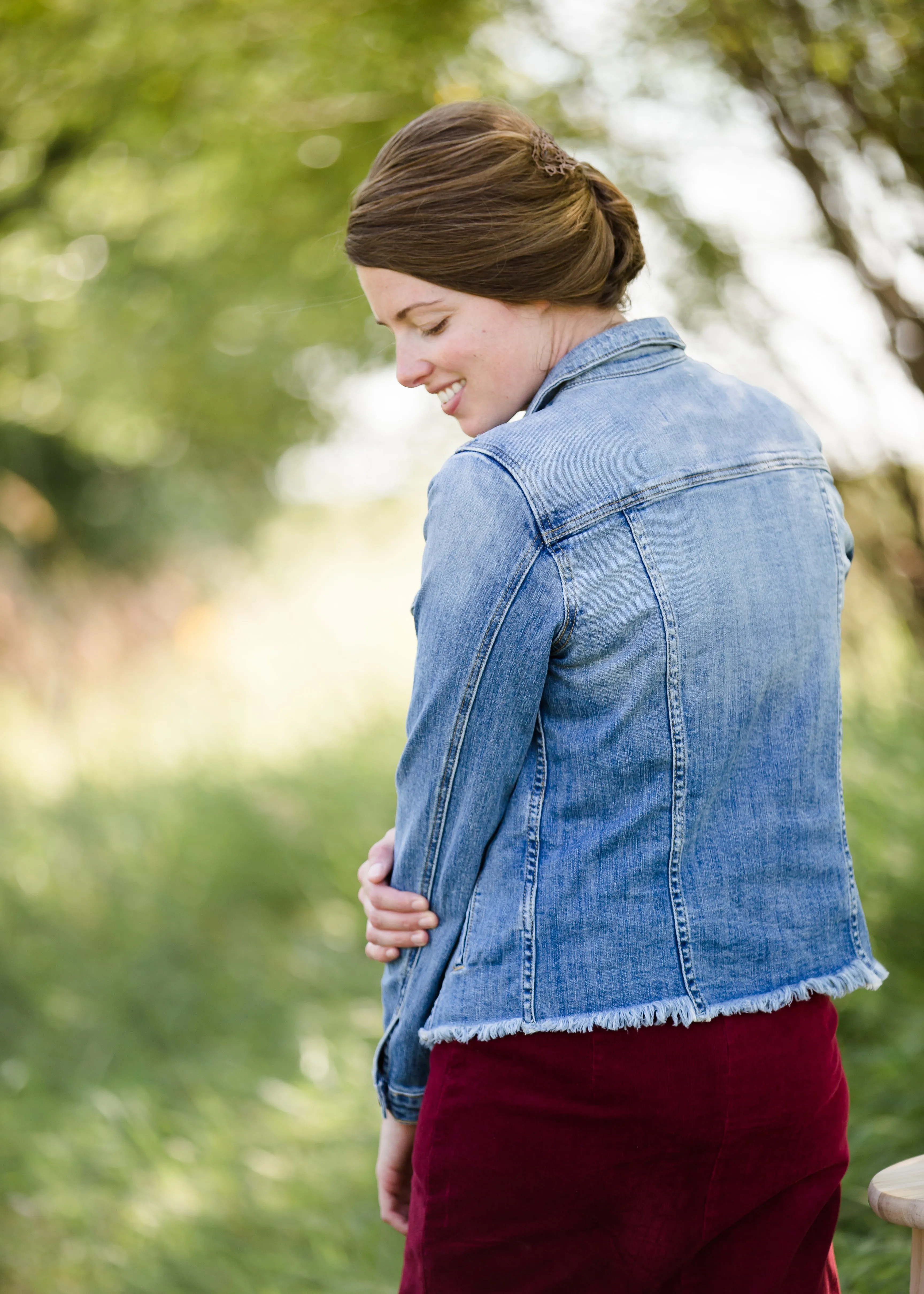 Raw Hem Denim Jean Jacket