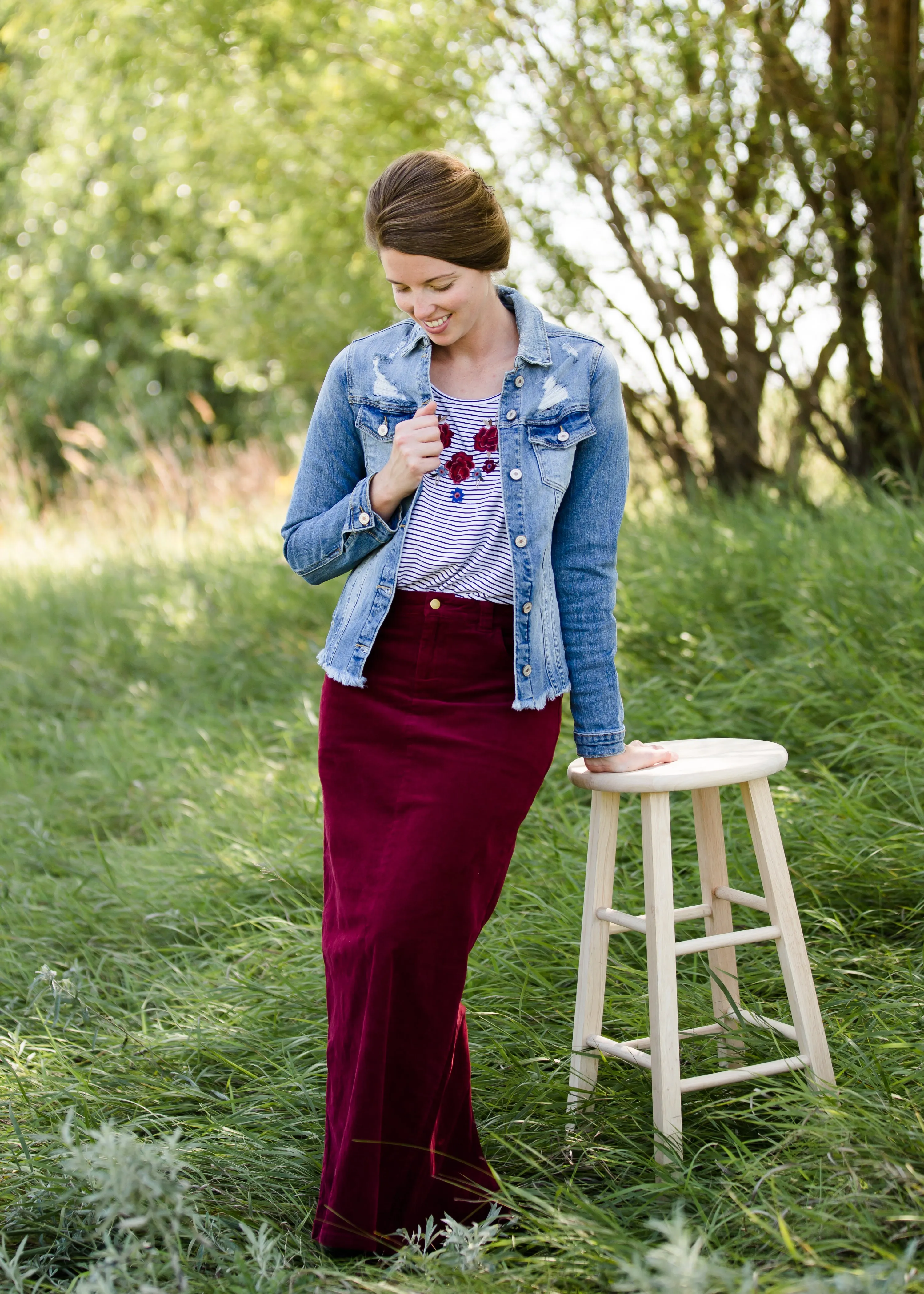 Raw Hem Denim Jean Jacket