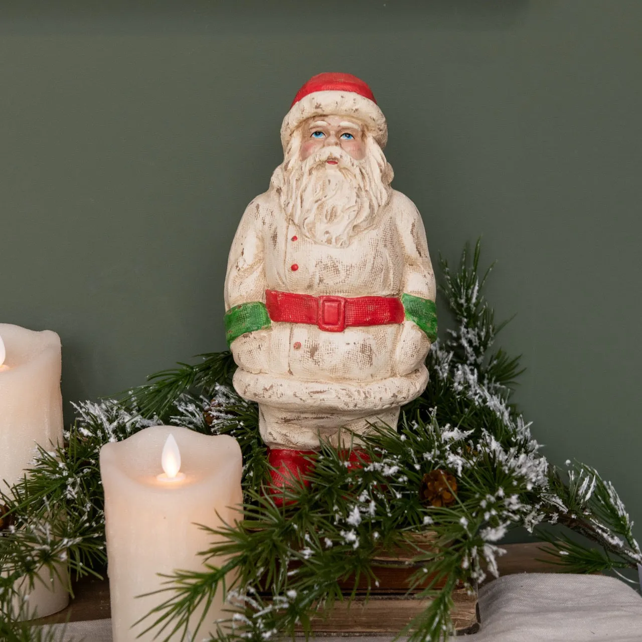 Red, Green, & White Vintage Inspired Santa