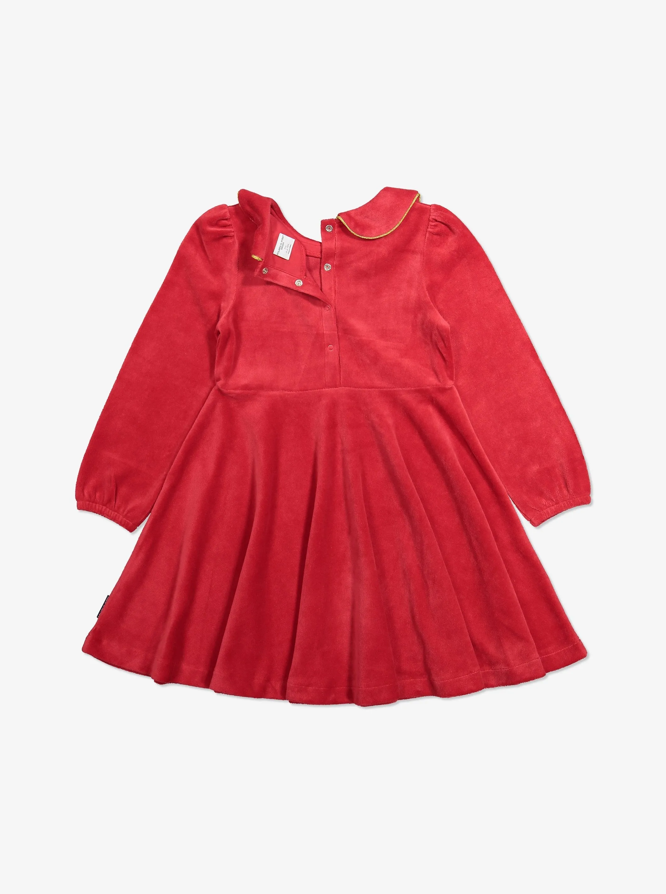 Red Velour Kids Dress