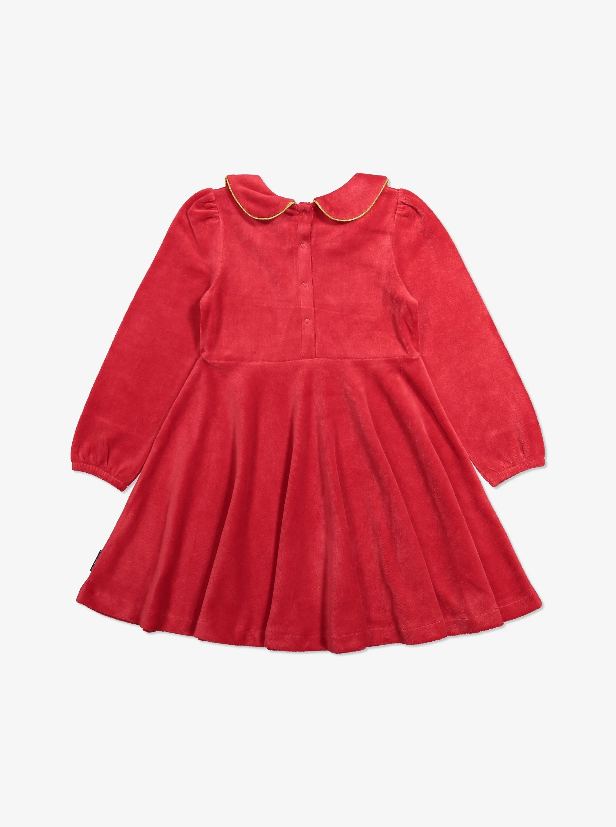 Red Velour Kids Dress