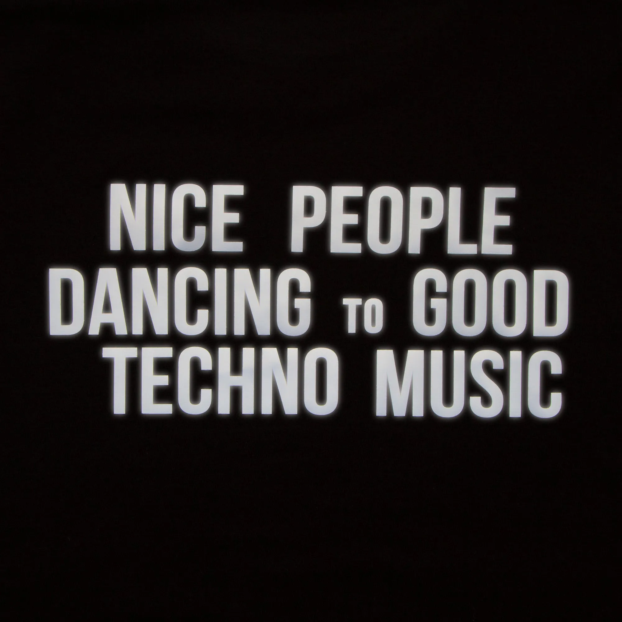 Reflective Peoples Techno Back Print - Tshirt - Black