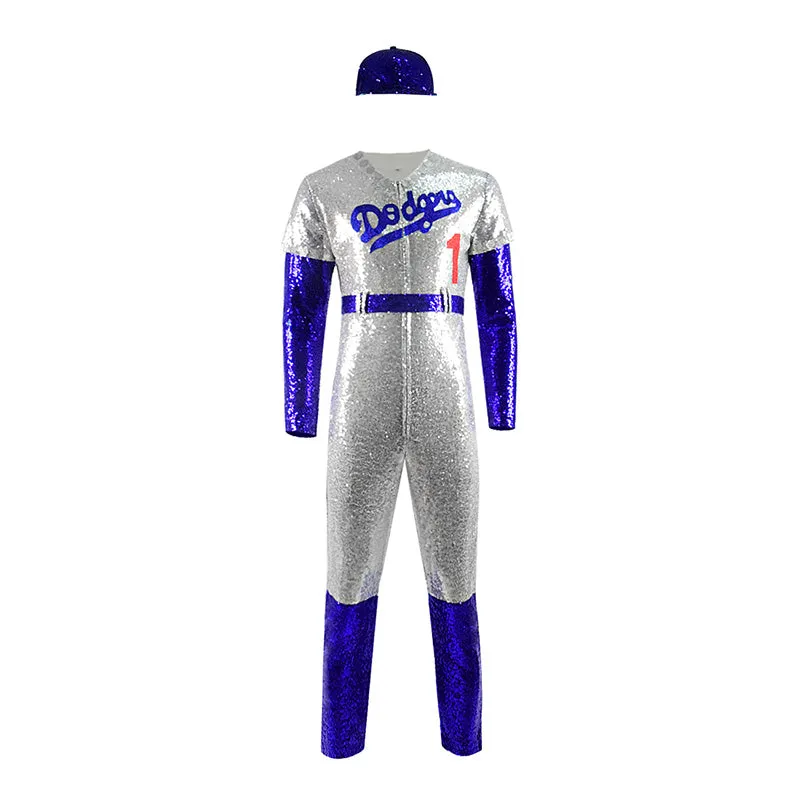 Rocketman Elton John Costumes Dodgers Jumpsuit Halloween Party Suit