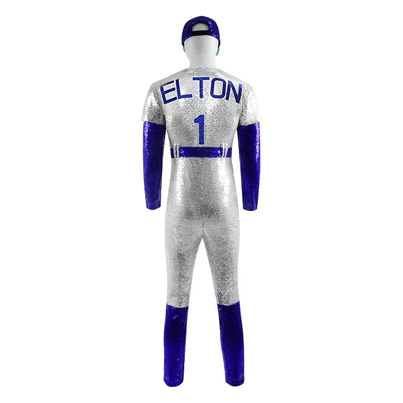 Rocketman Elton John Costumes Dodgers Jumpsuit Halloween Party Suit