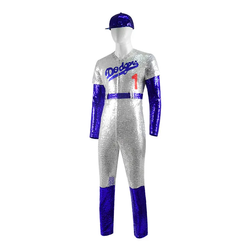 Rocketman Elton John Costumes Dodgers Jumpsuit Halloween Party Suit