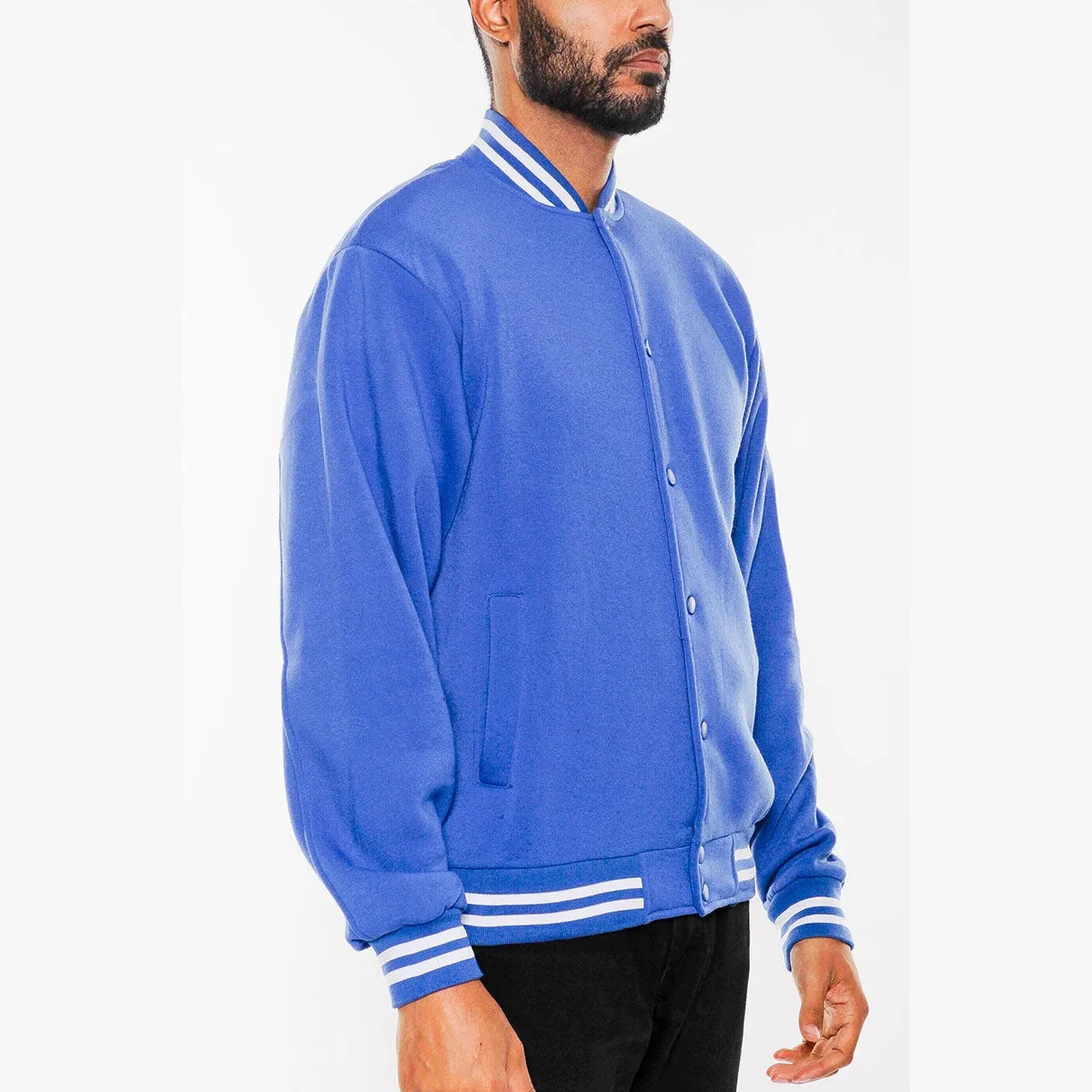 Royal Blue Varsity Fleece Jacket