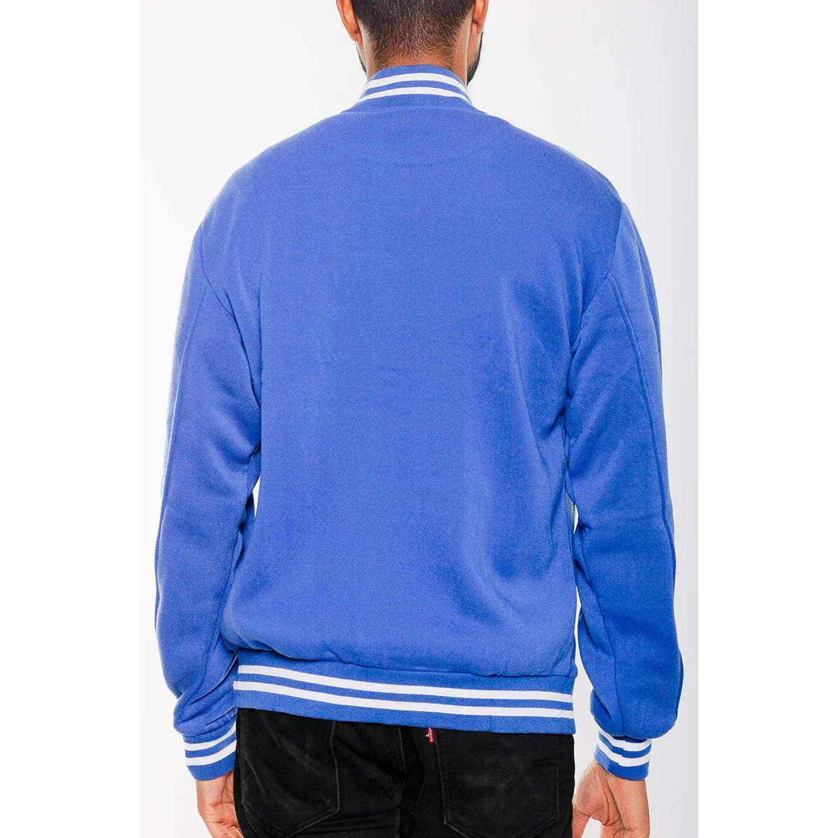 Royal Blue Varsity Fleece Jacket