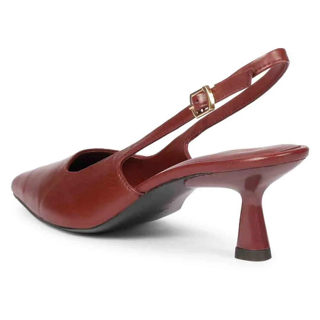 Saint Cynara Merlot Sling Back Kitten Heel Pumps