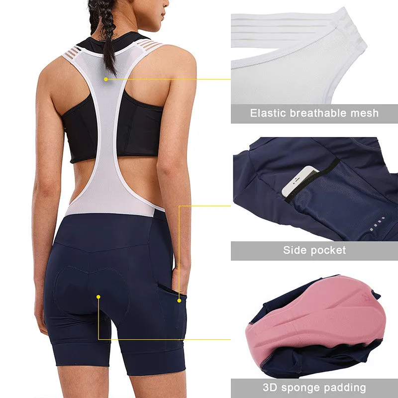 Santic Duchamp Navy Women Padded Cycling Bib Short