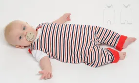 Schnittmuster Baby Strampler, Overall LEO für Mädchen oder Junge mit Beleg, Beinumschlag und Druckknöpfen