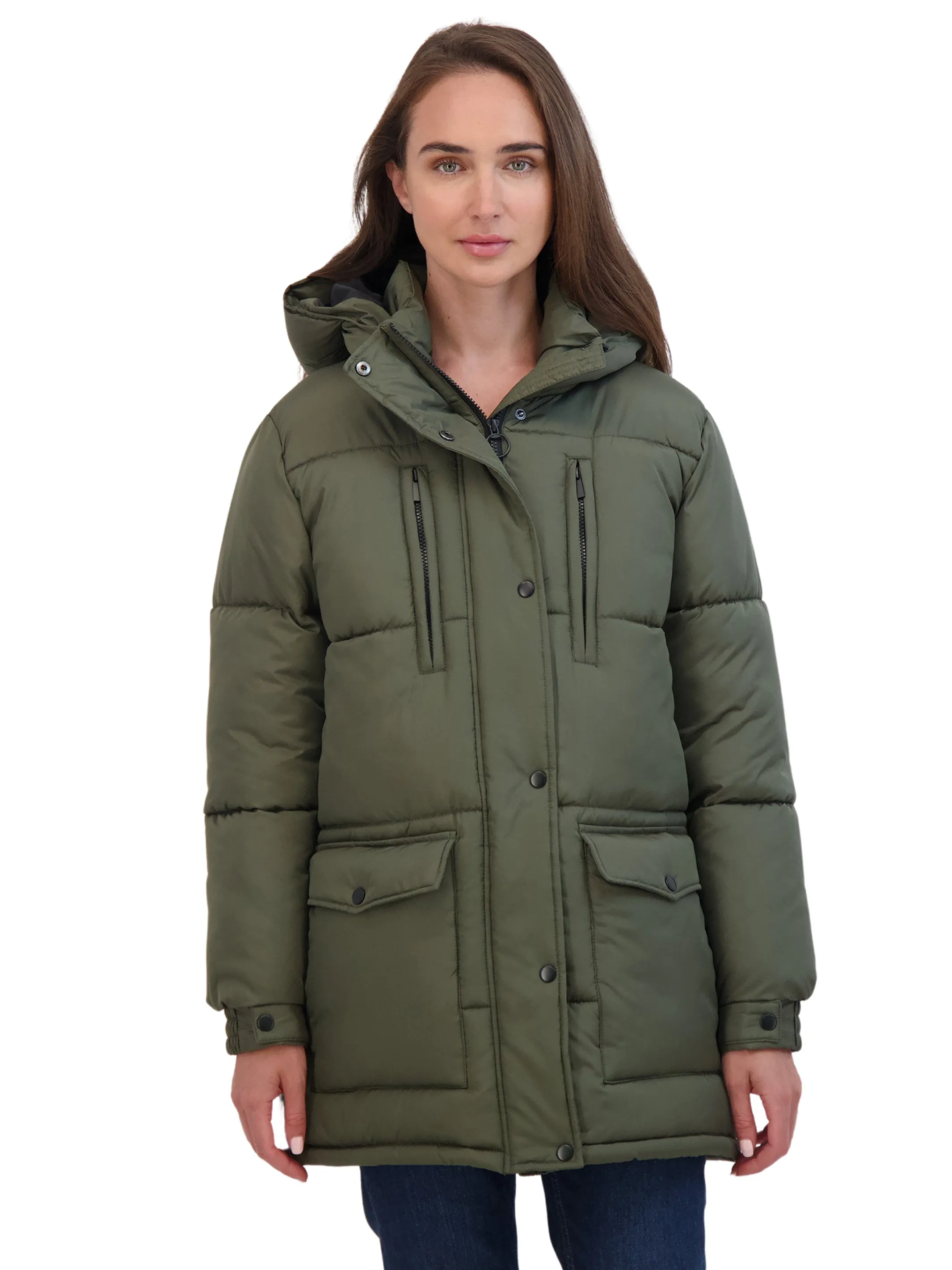 Sebby Junior's 3/4 Puffer Jacket with Hood