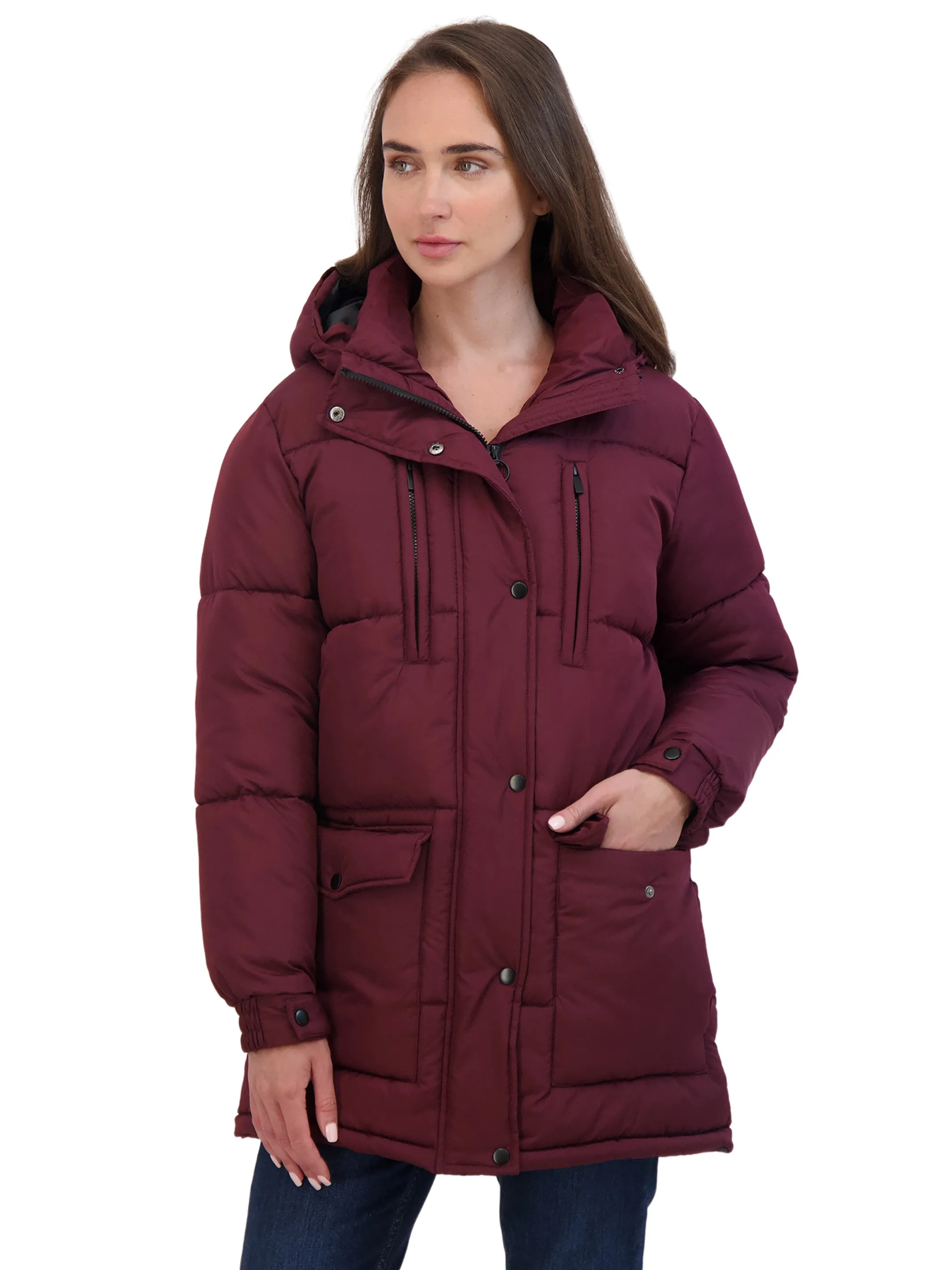 Sebby Junior's 3/4 Puffer Jacket with Hood