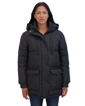 Sebby Junior's 3/4 Puffer Jacket with Hood