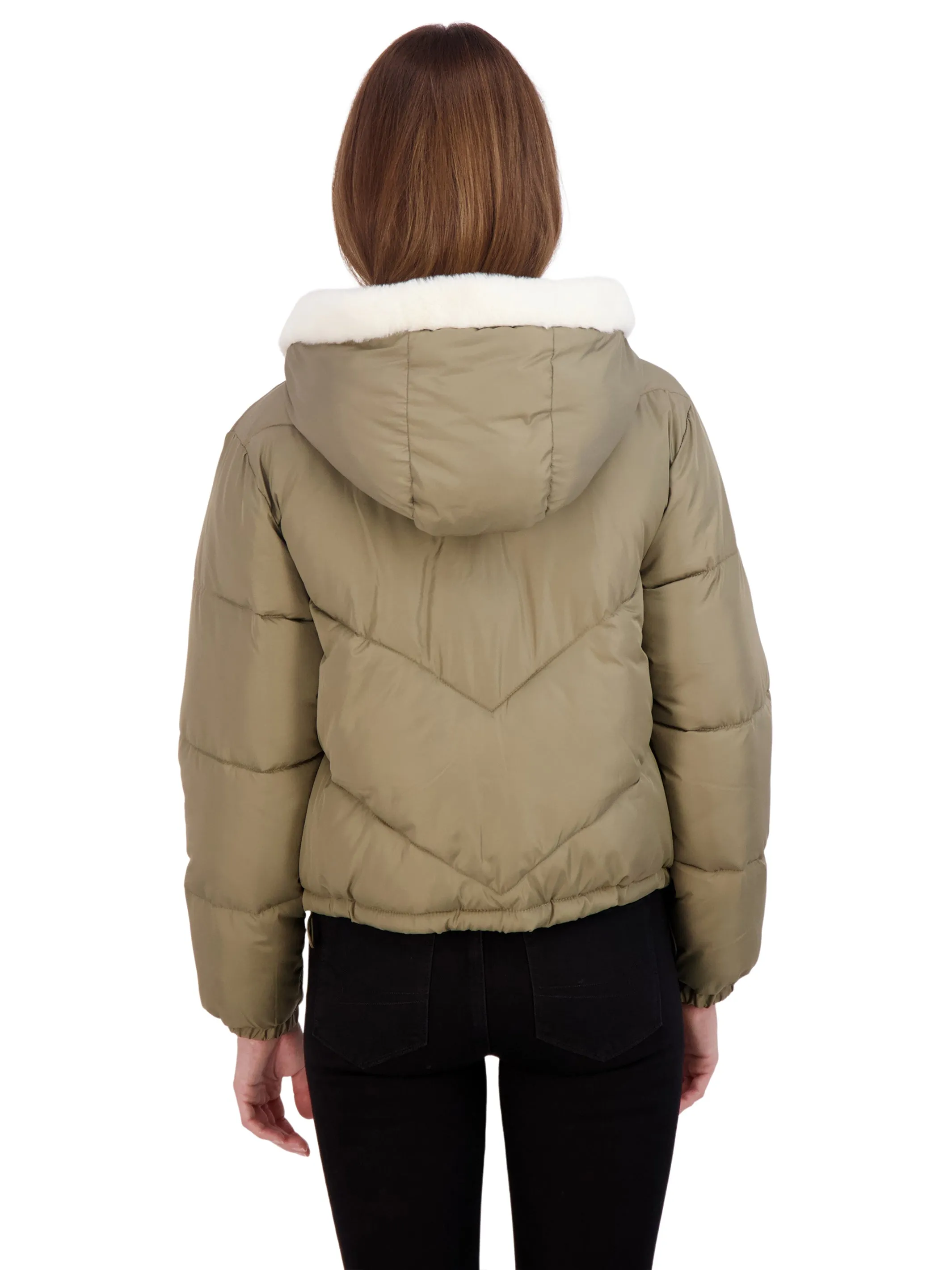 Sebby Junior's Faux Fur Lined Puffer Jacket with Hood