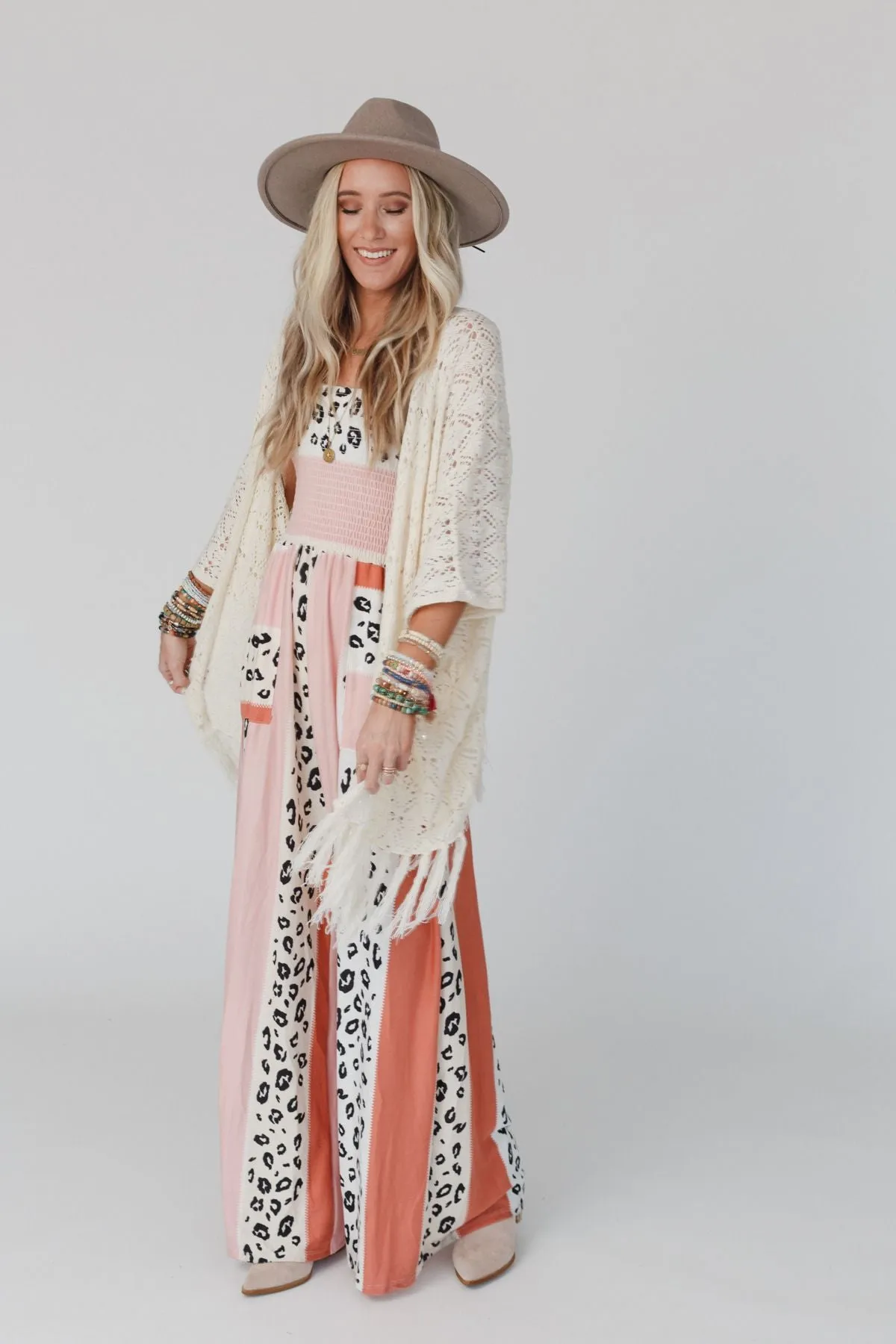 Serendipity Animal Print Jumpsuit - Coral