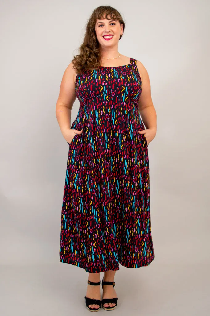 Shauna Maxi Dress, Conga, Linen Bamboo