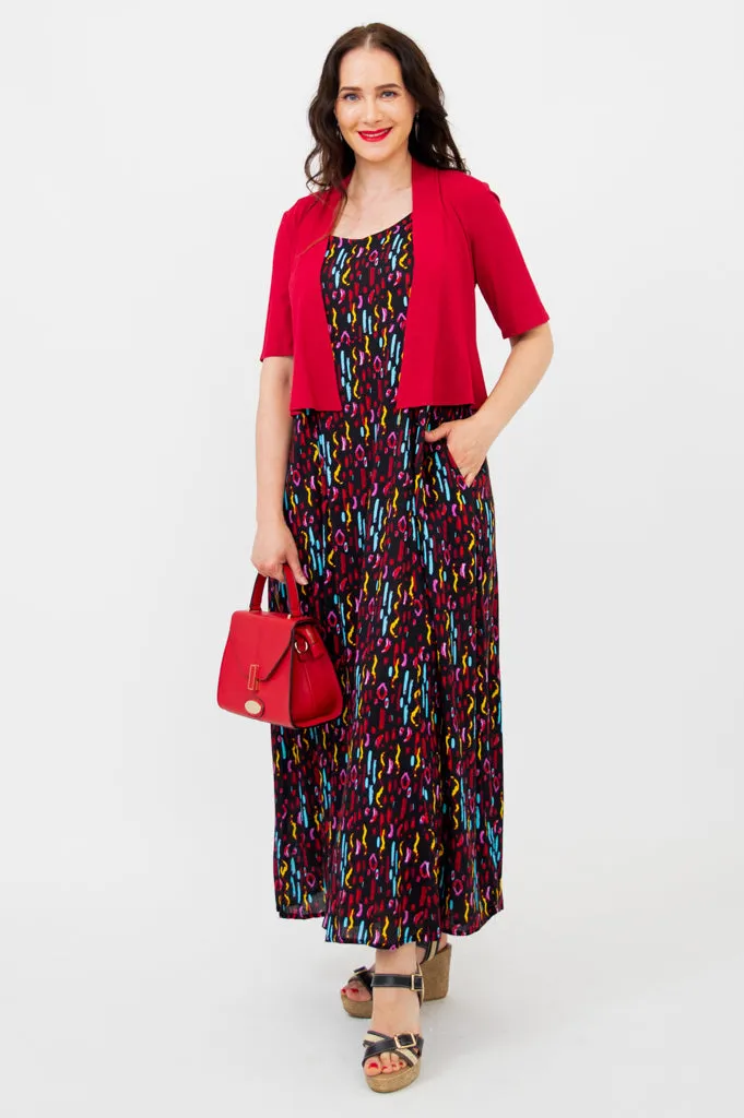 Shauna Maxi Dress, Conga, Linen Bamboo