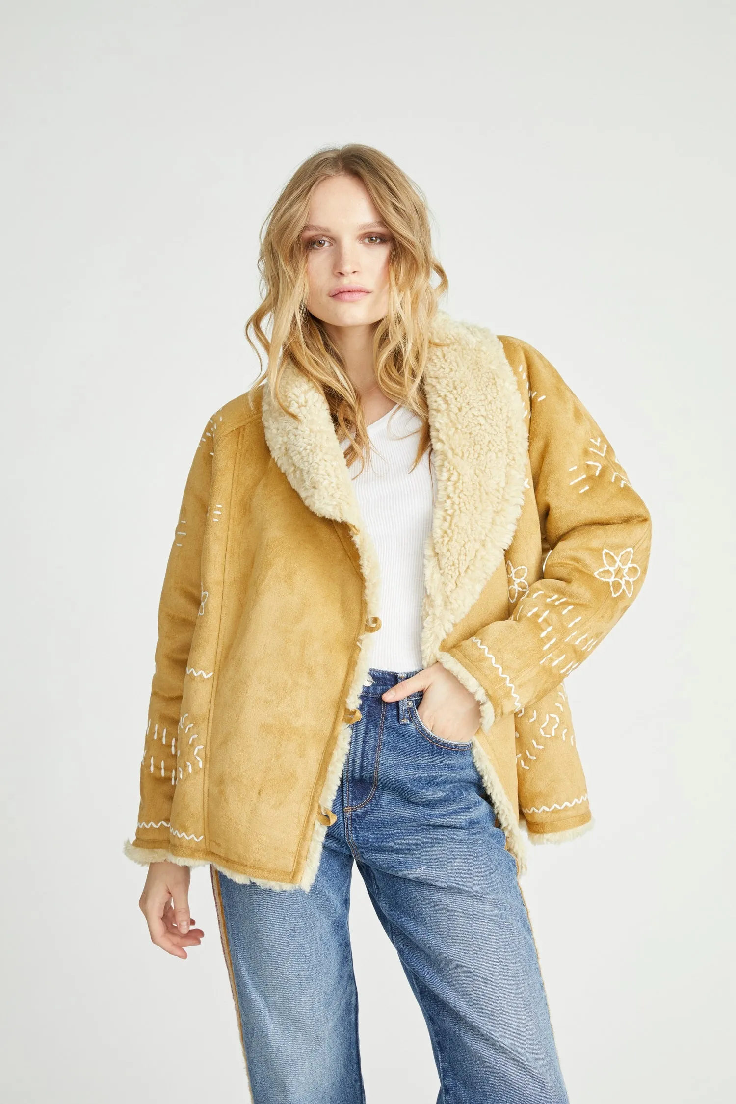 Shearling Jacket - Tan