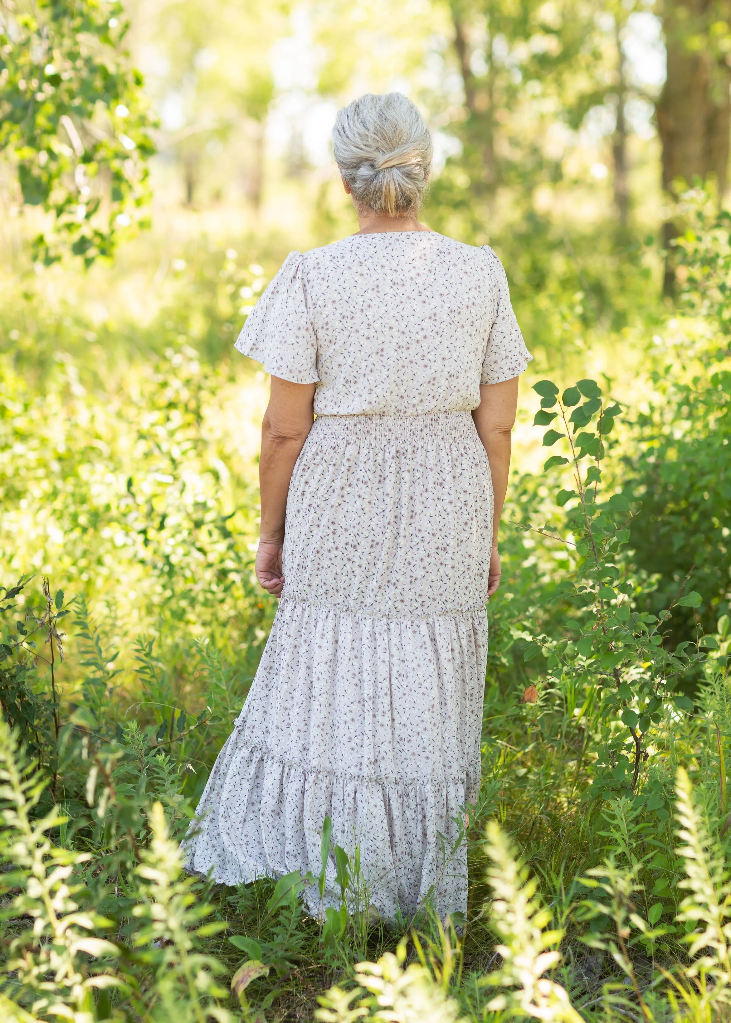 Short Sleeve V-Neck Maxi Dress - FINAL SALE