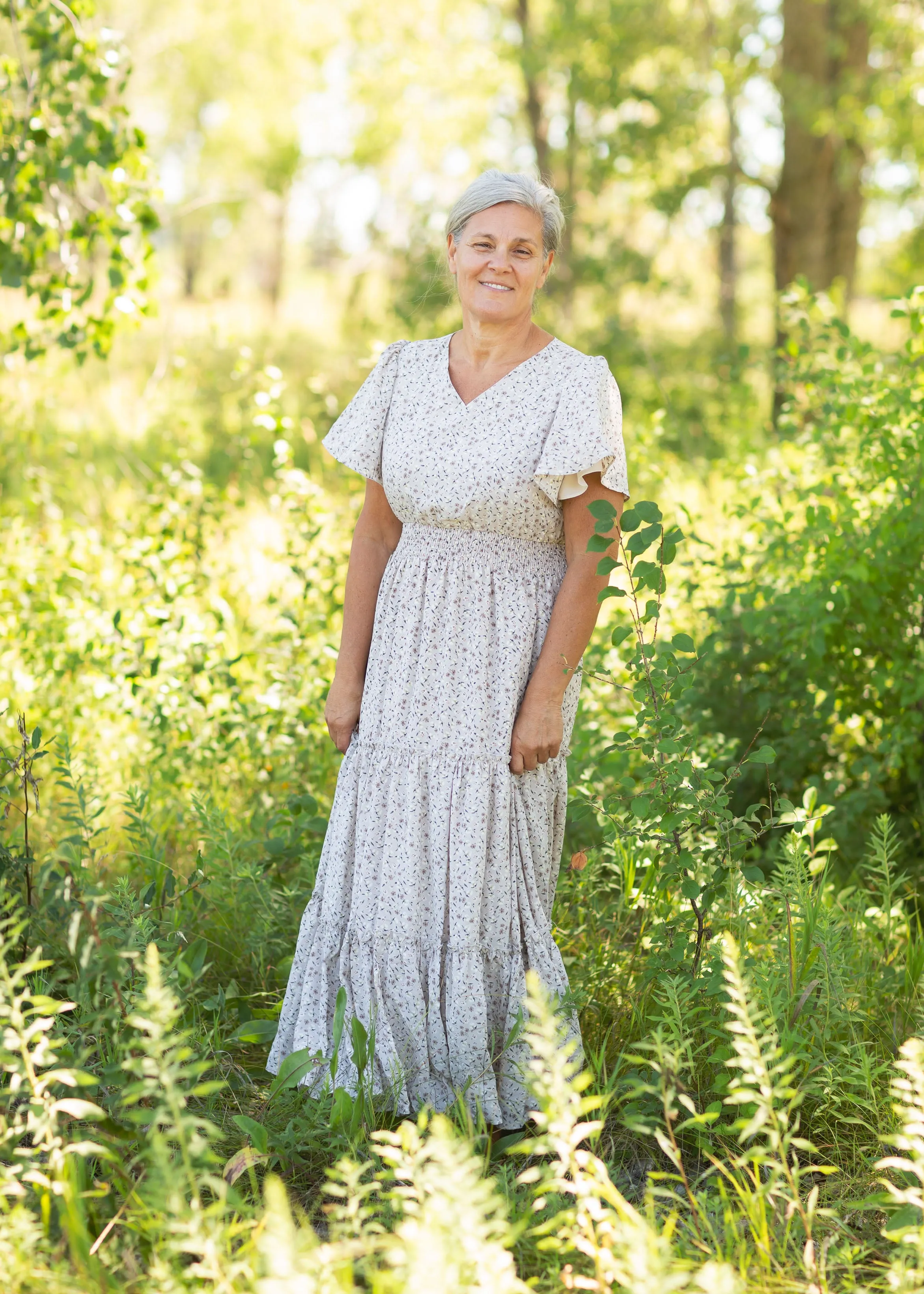 Short Sleeve V-Neck Maxi Dress - FINAL SALE