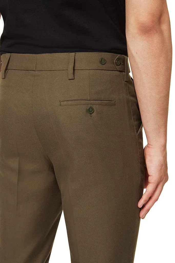 Slim Fit Trousers - Army Green