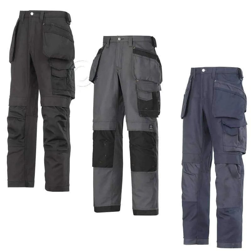 Snickers Work Trousers with Kneepad & Holster Pockets Canvas -3214