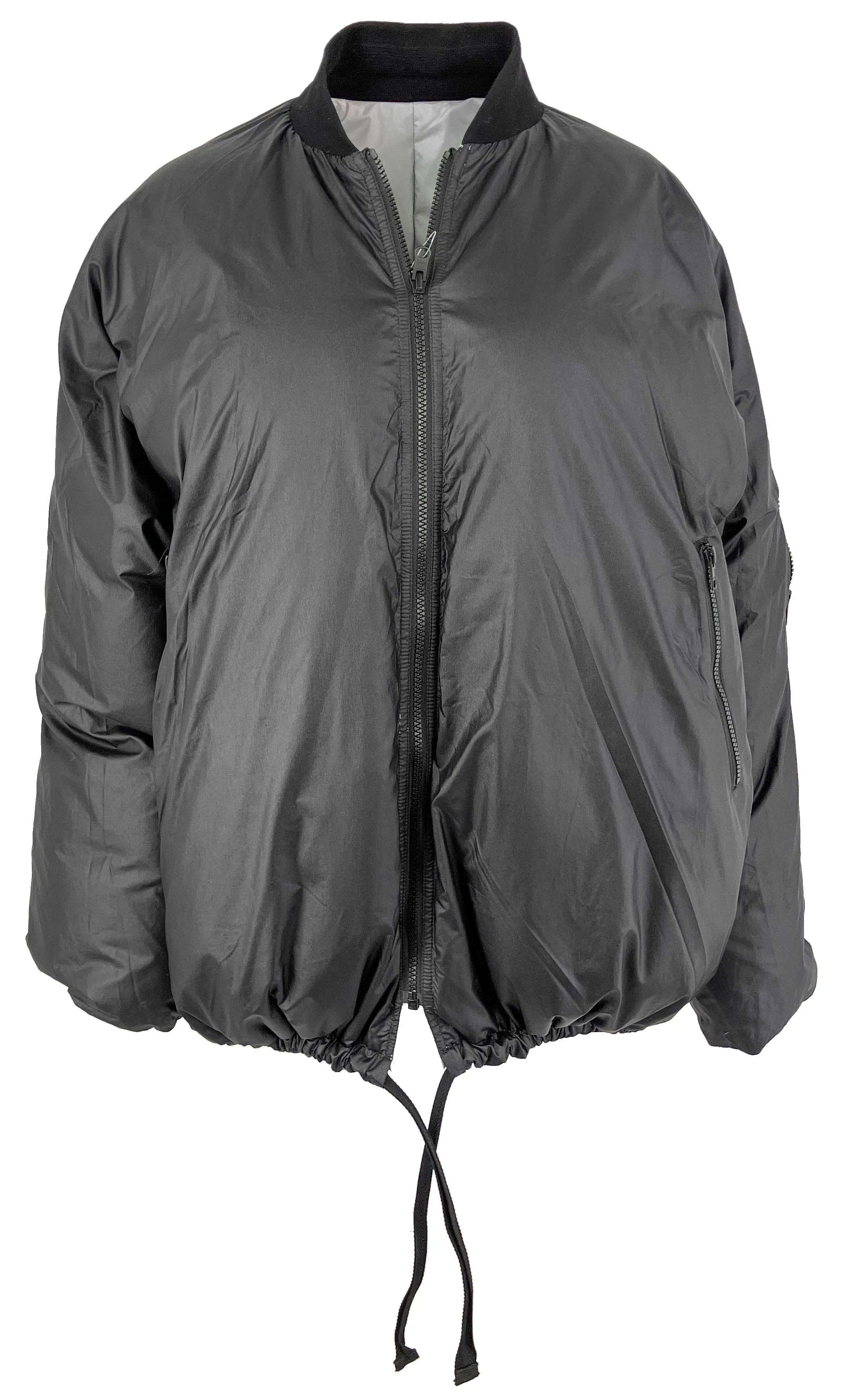 Sofie D'Hoore Odessa Reversible Bombed Jacket in Silver/Off Black